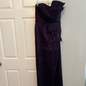 Purple formal long dress strapless party dress, weddings, Xmas, New Years